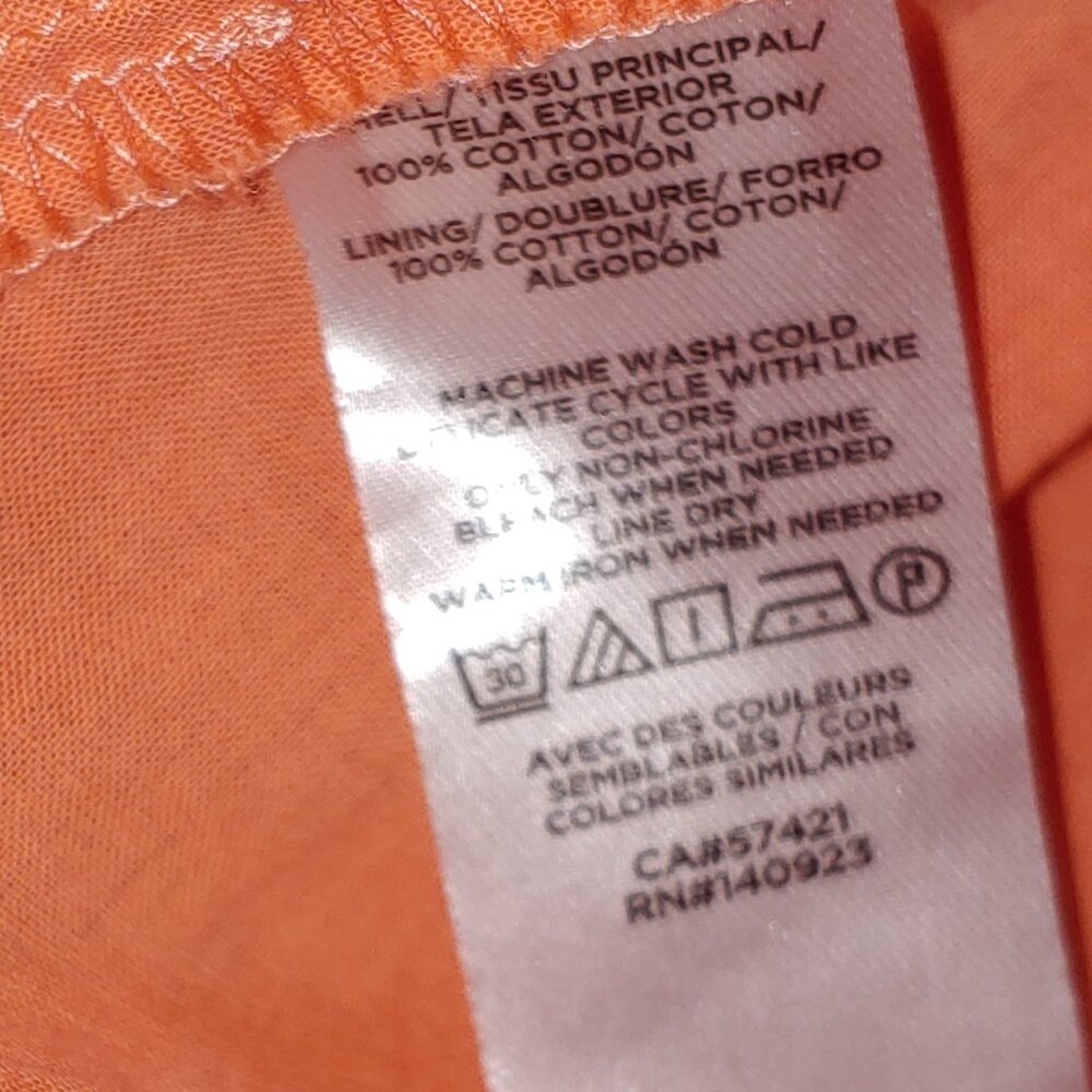 Loft Eyelet Peplum Halter Shell Blouse 100% Cotton Size XL Orange - Picture 5 of 9